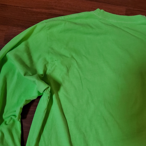 Ecocycle Long Sleeve Tee Shirt Size L Neon Green New - Picture 7 of 11